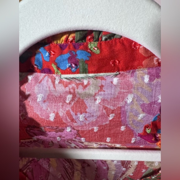 Floral Red Blouse Farm Rio size s? - Picture 8 of 13